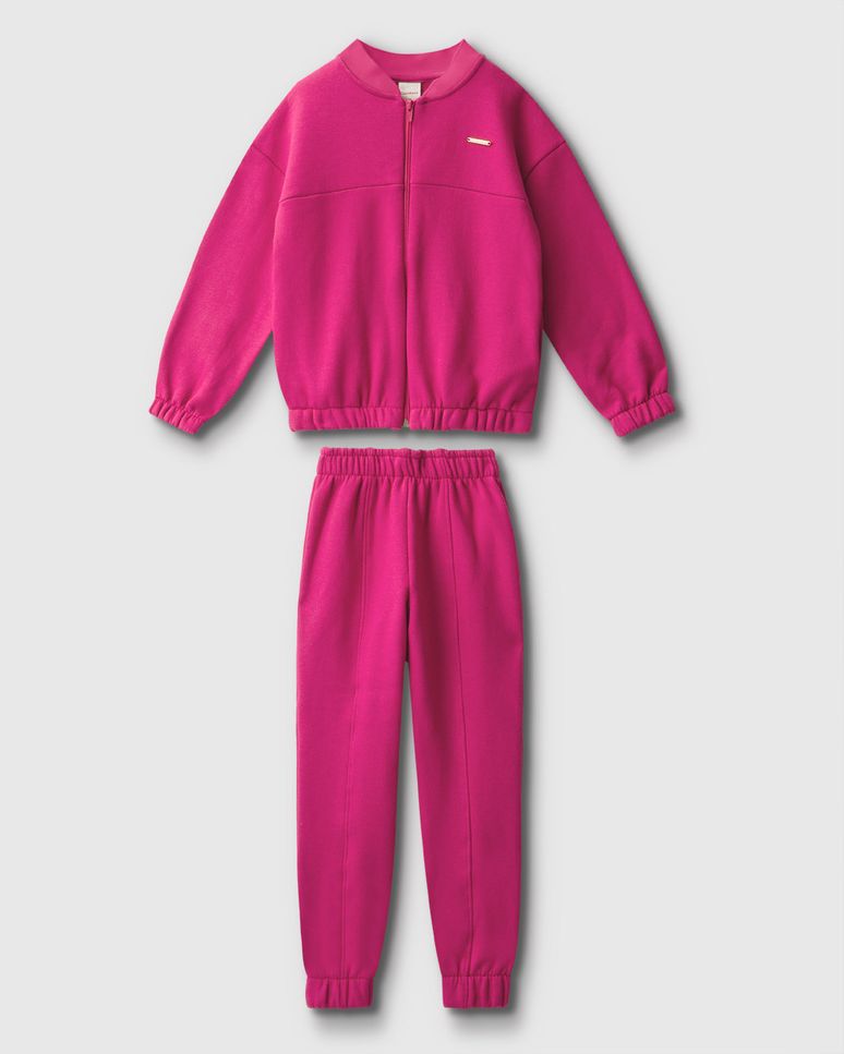 Conjunto Menina Jaqueta E Calça Em Moletom Comfy Touch Flanelado - Carinhoso