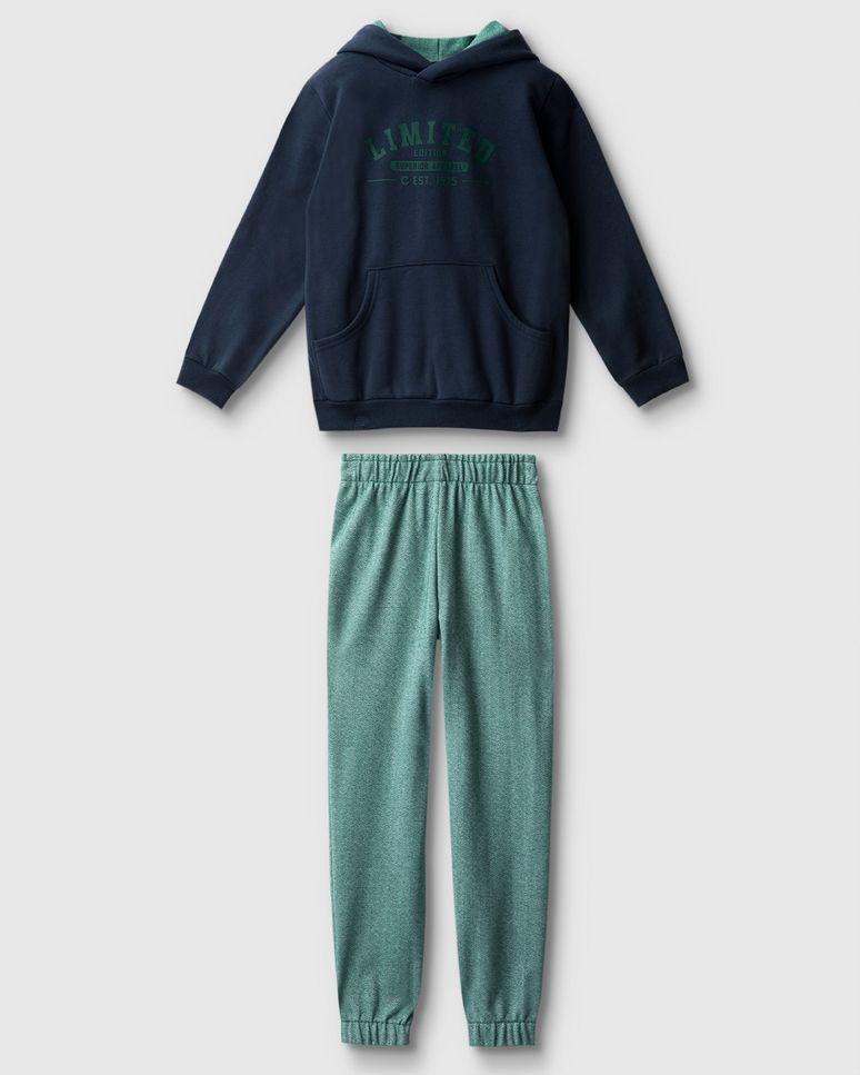 Conjunto Menino Blusão Estampa Limited Edition Em Moletom - Carinhoso