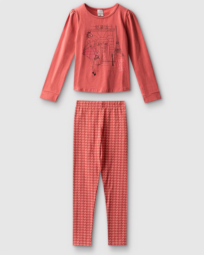 Conjunto Menina Your Style Is Your Story Em Algodão - Carinhoso