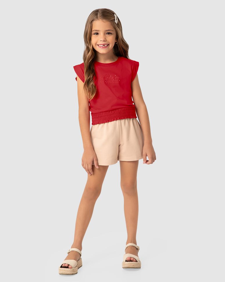 Conjunto Menina Blusa Shine On Em Algodão - Carinhoso