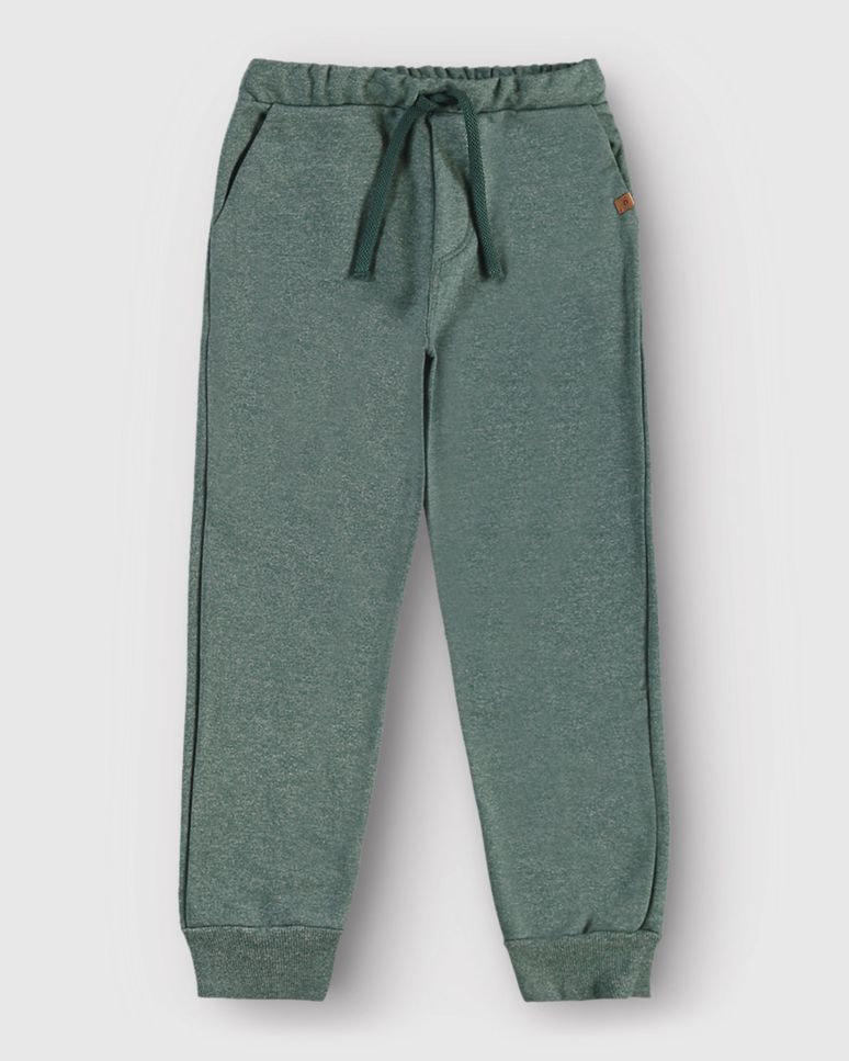 Calça Menino Jogger Cadarço Frontal Em Moletom Flanelado - Carinhoso