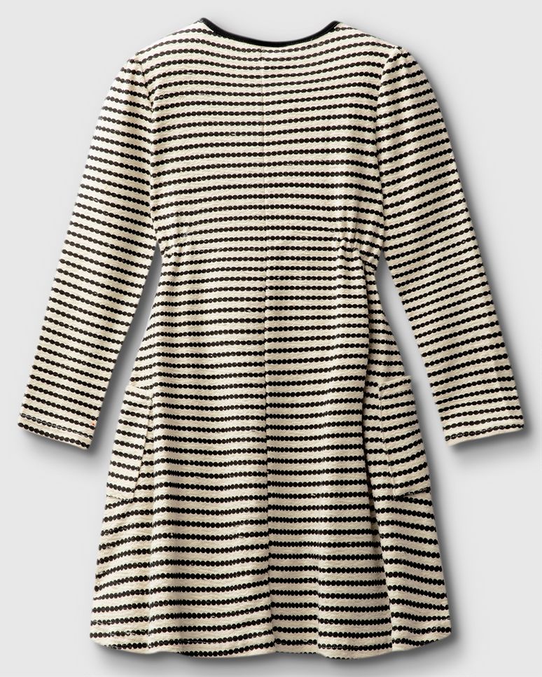 Vestido Menina Detalhe Laço Bolso Lateral Em Malha Texturizada - Carinhoso