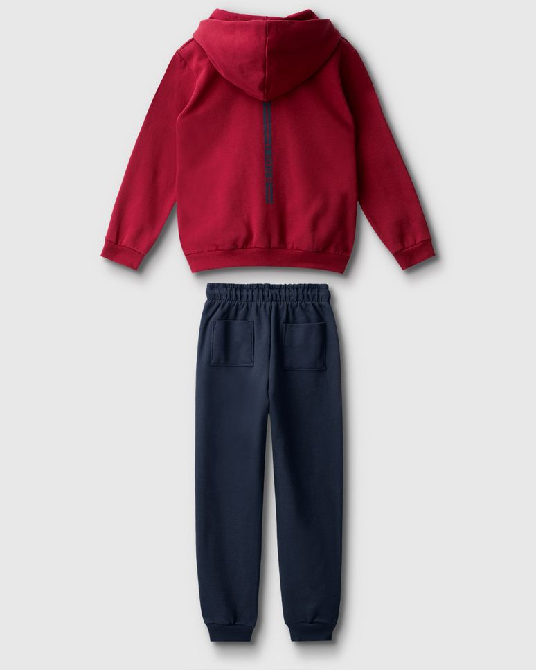 Conjunto Menino Blusão Estampa HD E Calça Em Moletom Flanelado - Carinhoso