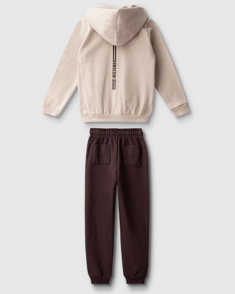 Conjunto Menino Blusão Estampa HD E Calça Em Moletom Flanelado - Carinhoso