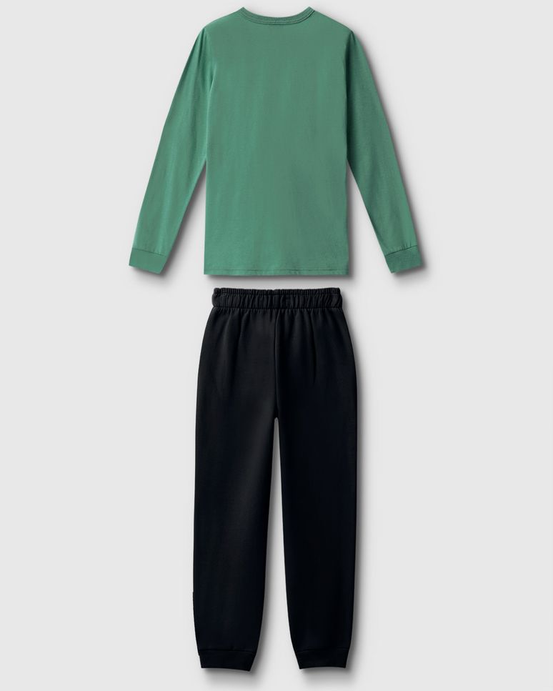 Conjunto Menino Camiseta Manga Longa Classic Em Algodão - Carinhoso