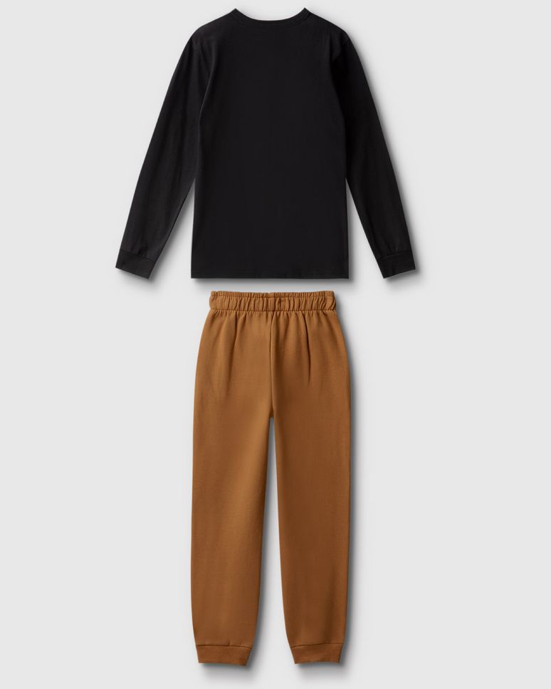 Conjunto Menino Camiseta Manga Longa Classic Em Algodão - Carinhoso