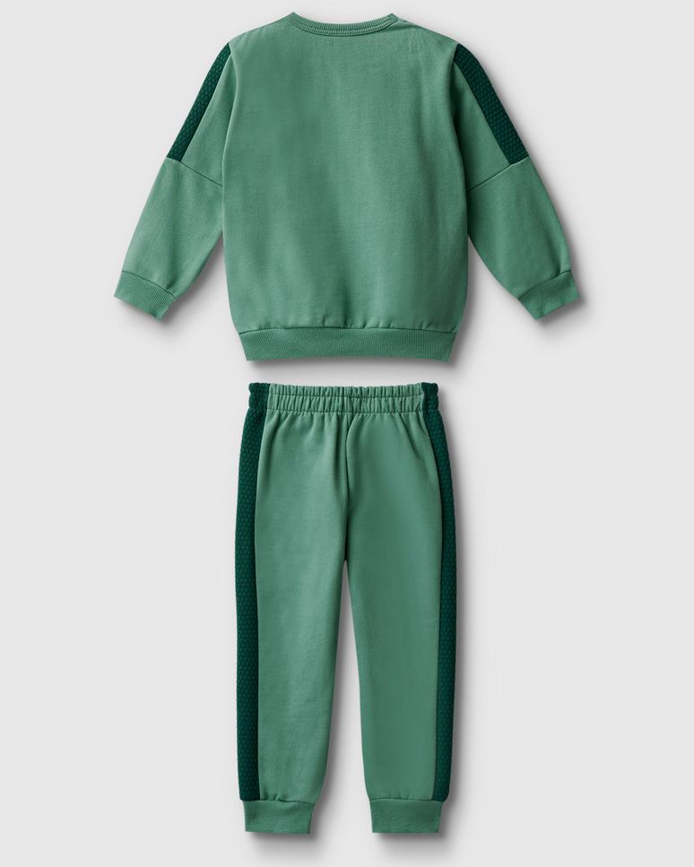 Conjunto Menino Blusão Bolso Canguru Em Moletom Flanelado - Carinhoso