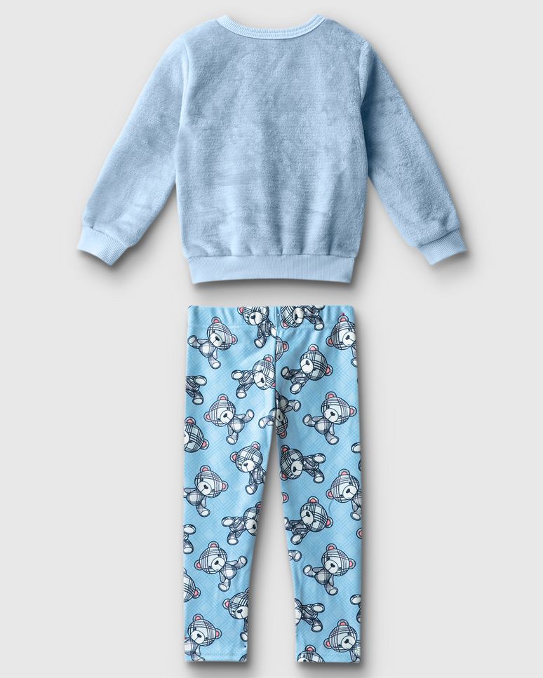 Conjunto Menina Blusão E Calça Estampa Ursinho - Carinhoso