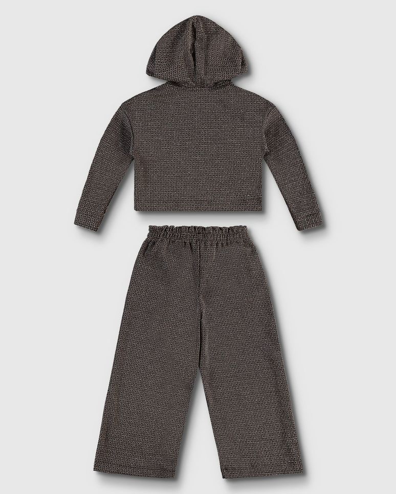 Conjunto Menina Blusão E Calça Malha Jacquard Lurex - Carinhoso