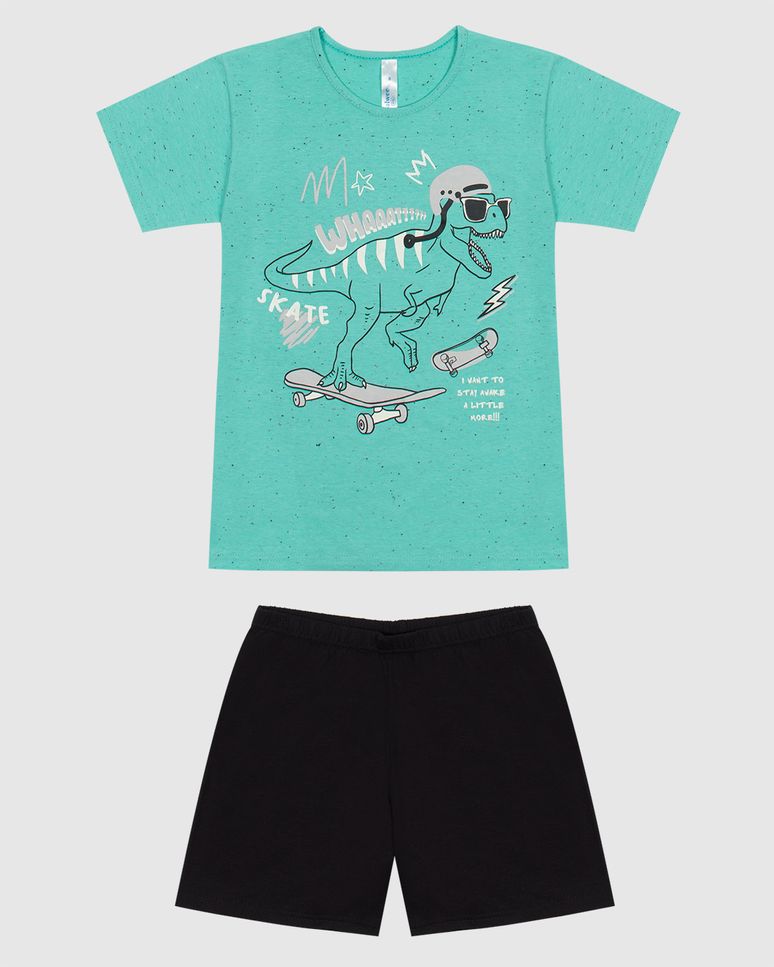 Pijama Infantil Menino Camiseta Estampada Em Malha Botonê Malwee Kids