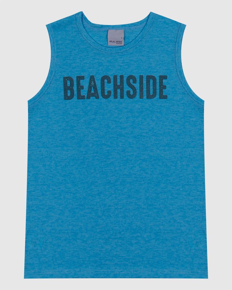 Regata Infantil Menino Tradicional Estampa Frontal Em Algodão Malwee Kids