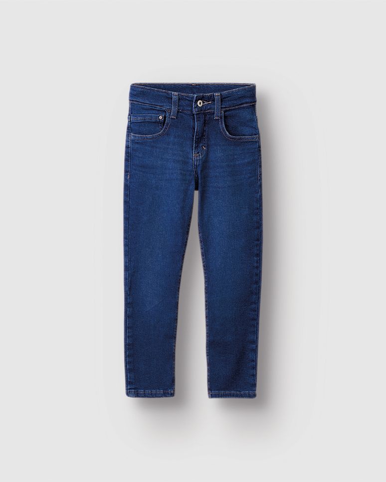 Calça Menino Slim Em Jeans Com Elastano - Carinhoso