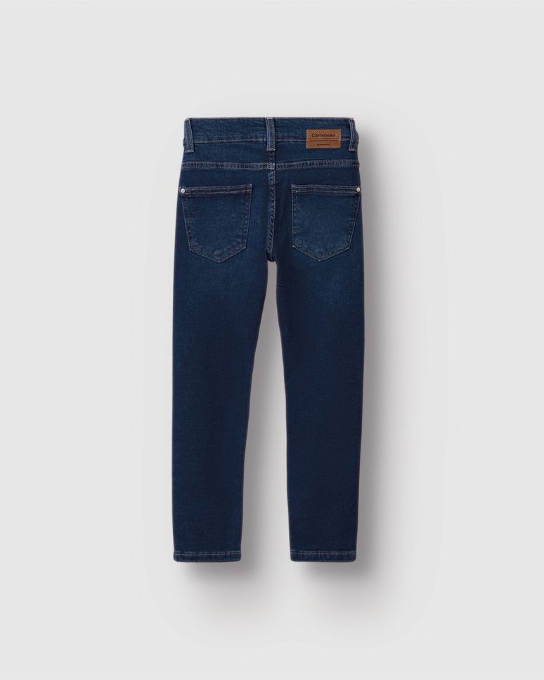 Calça Menino Slim Em Jeans Com Elastano - Carinhoso