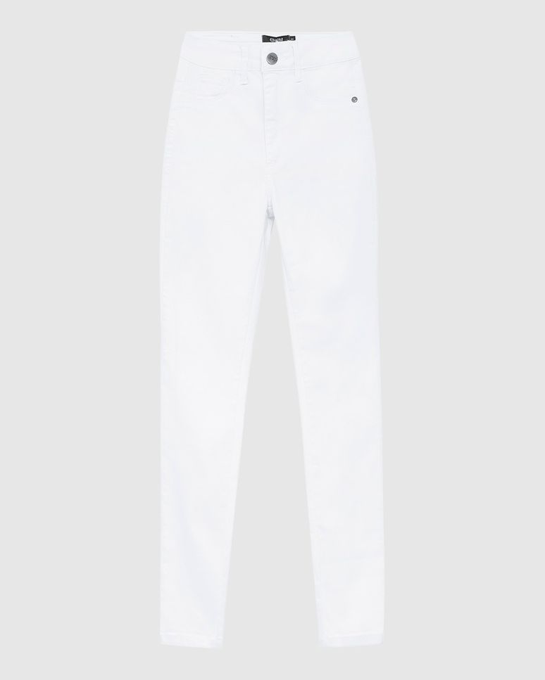Calça Feminina Super Skinny Cintura Alta Em Sarja Stretch - ENFIM