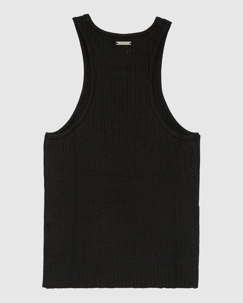 Regata Justa Feminina Decote Halter Neck Em Tricô De Viscose - ENFIM