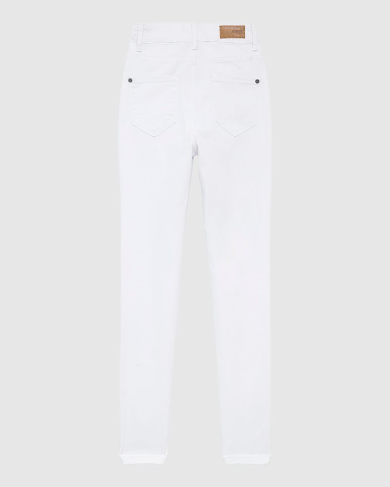 Calça Feminina Super Skinny Cintura Alta Em Sarja Stretch - ENFIM