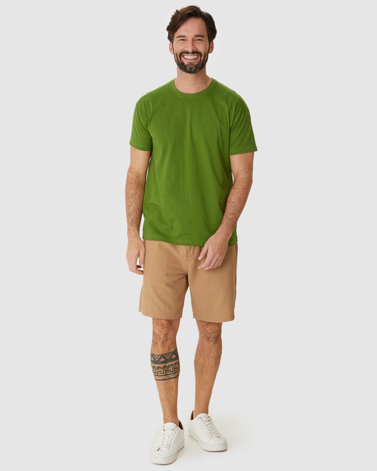 Bermuda Masculina Chino Cadarço Funcional Em Linho