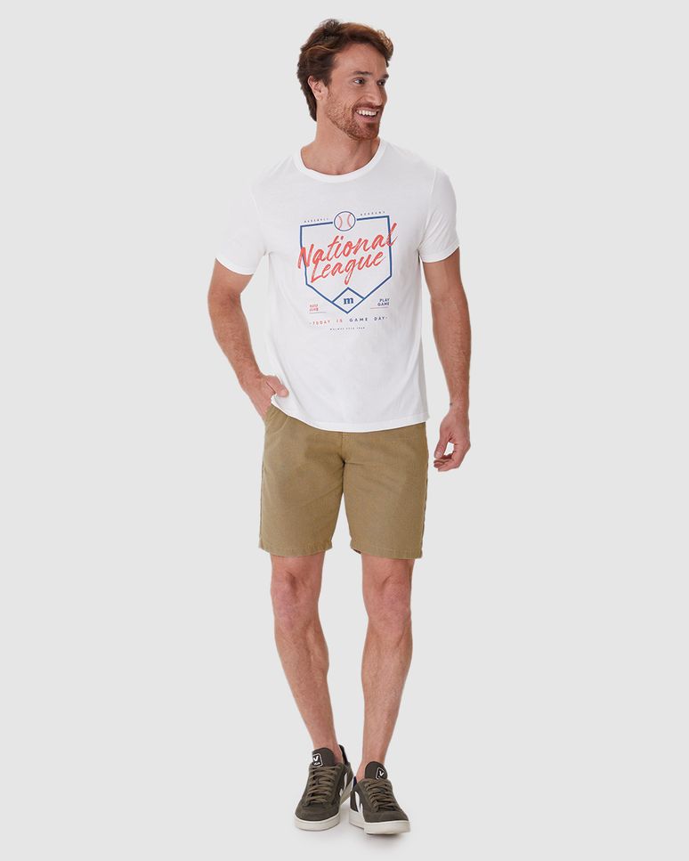 Shorts Masculino Chino Em Sarja Texturizada