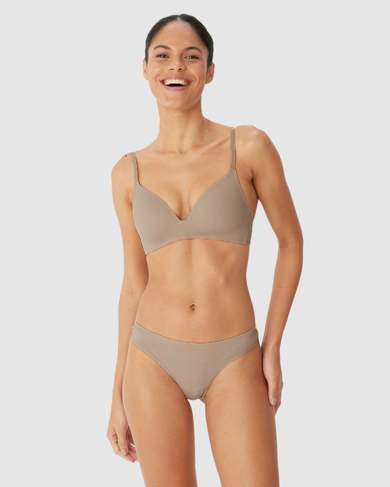 Sutiã Com Bojo Alça Reguladora Em Malha Poliamida