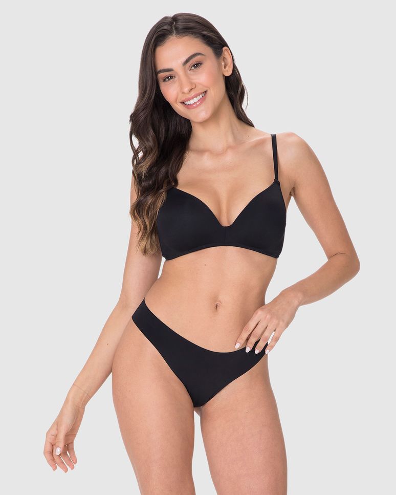 Sutiã Com Bojo Alça Reguladora Em Malha Poliamida