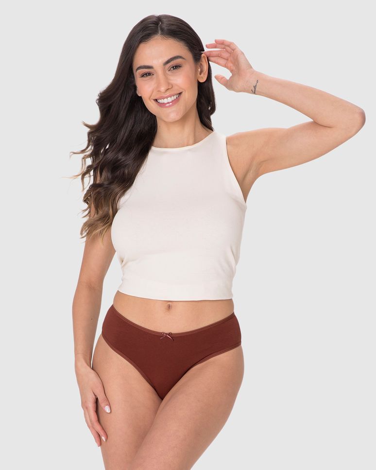 Kit Calcinha Reta Em Algodão Com Elastano