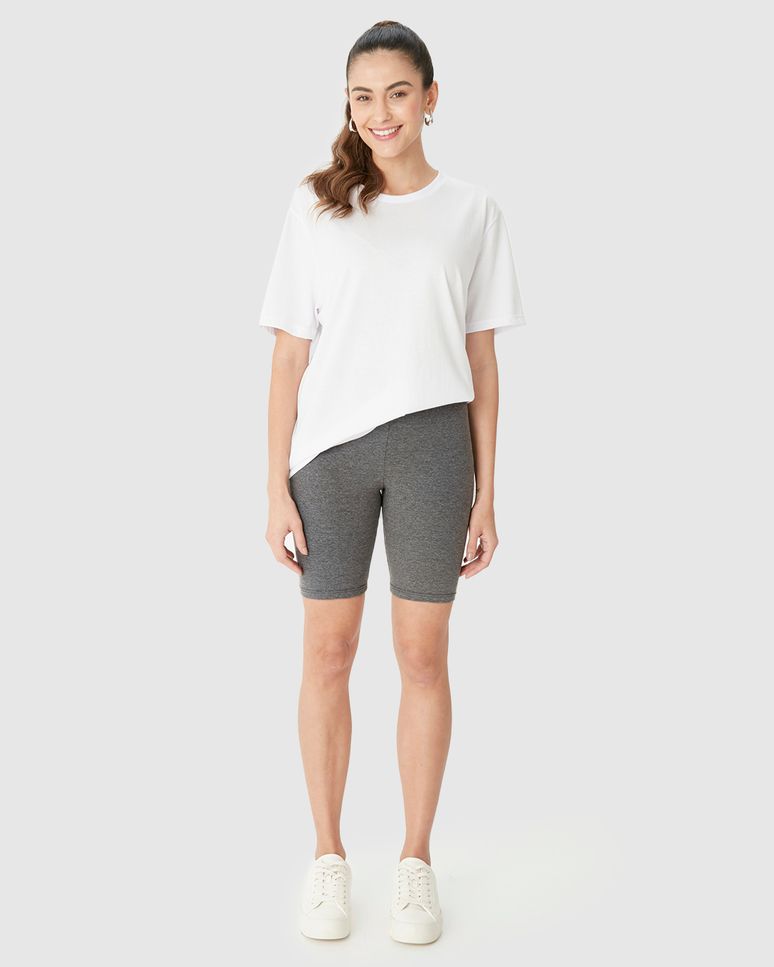 Bermuda Básica Feminina Ciclista Em Algodão