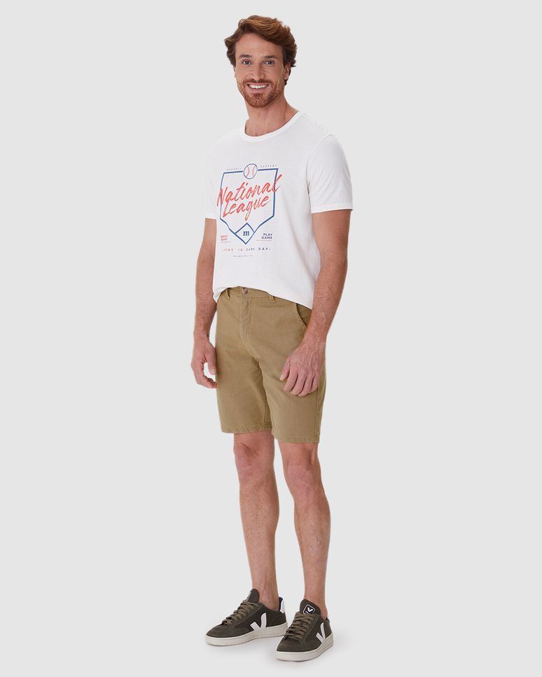 Shorts Masculino Chino Em Sarja Texturizada