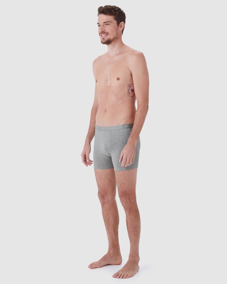 Kit Cueca Boxer Cós Elástico Em Algodão Com Elastano