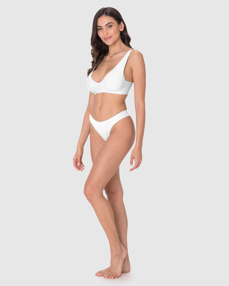 Calcinha Feminina Biquíni Fio Duplo Em Algodão Com Elastano