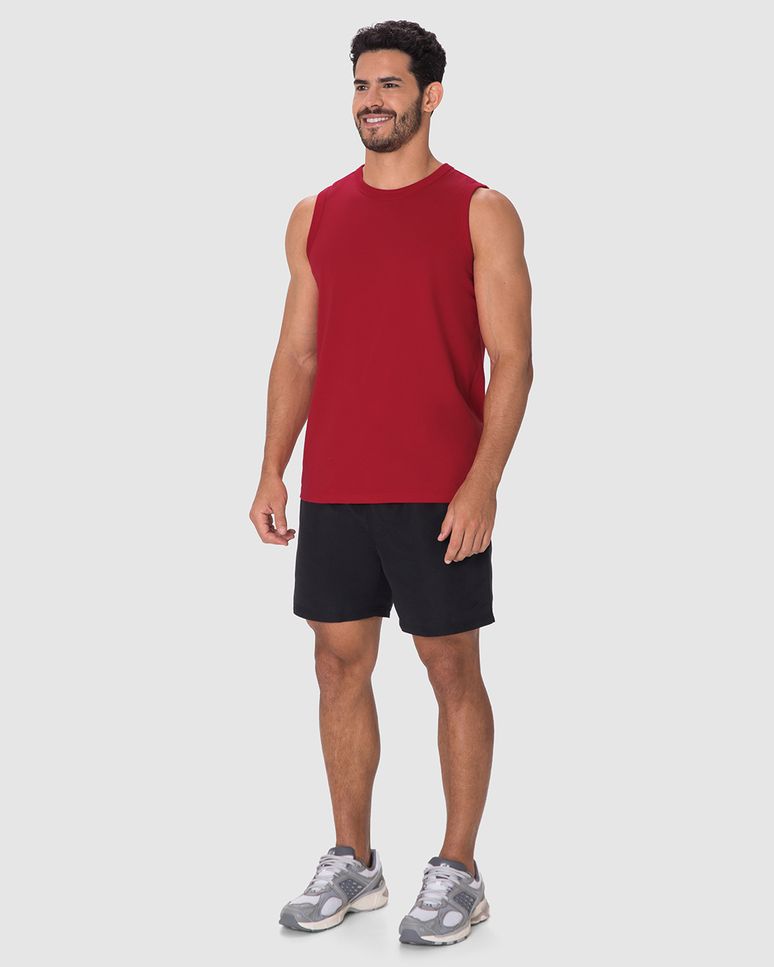 Regata Básica Masculina Cava Ajustada Em Algodão