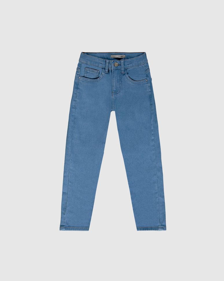 Calça Infantil Menino Slim Em Jeans Moletom Malwee Kids