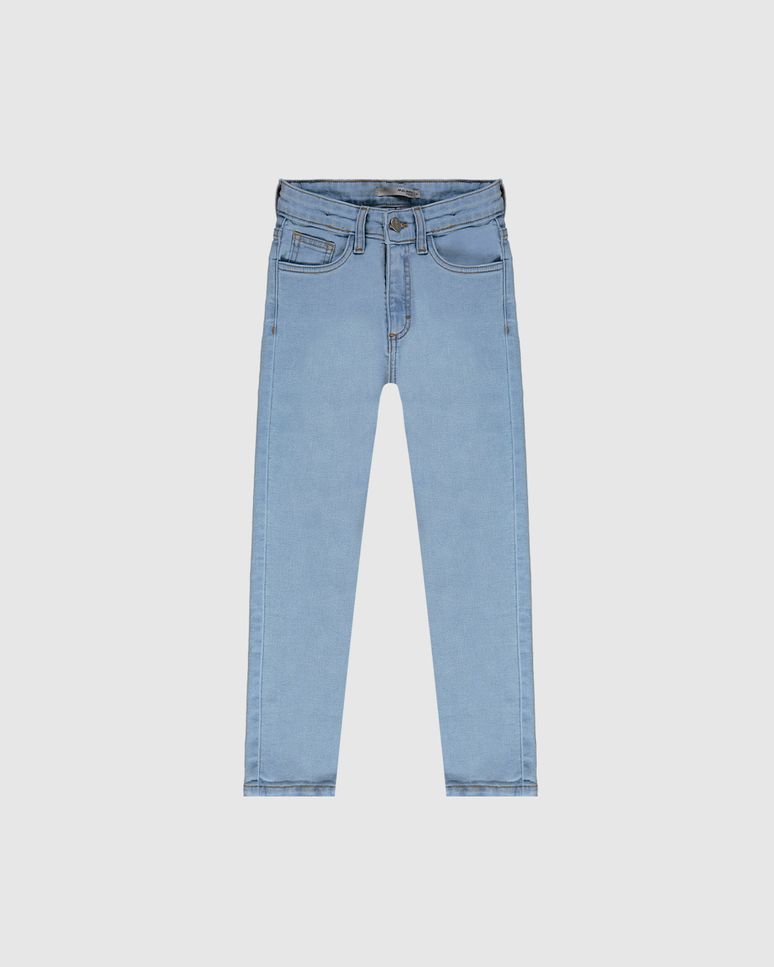 Calça Infantil Menina Skinny Cintura Ajustável Em Jeans Moletom Malwee Kids