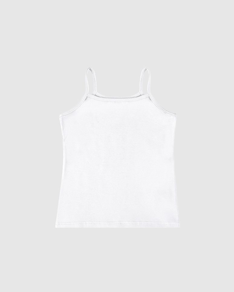 Regata Infantil Menina Alça Fina Em Algodão Malwee Kids