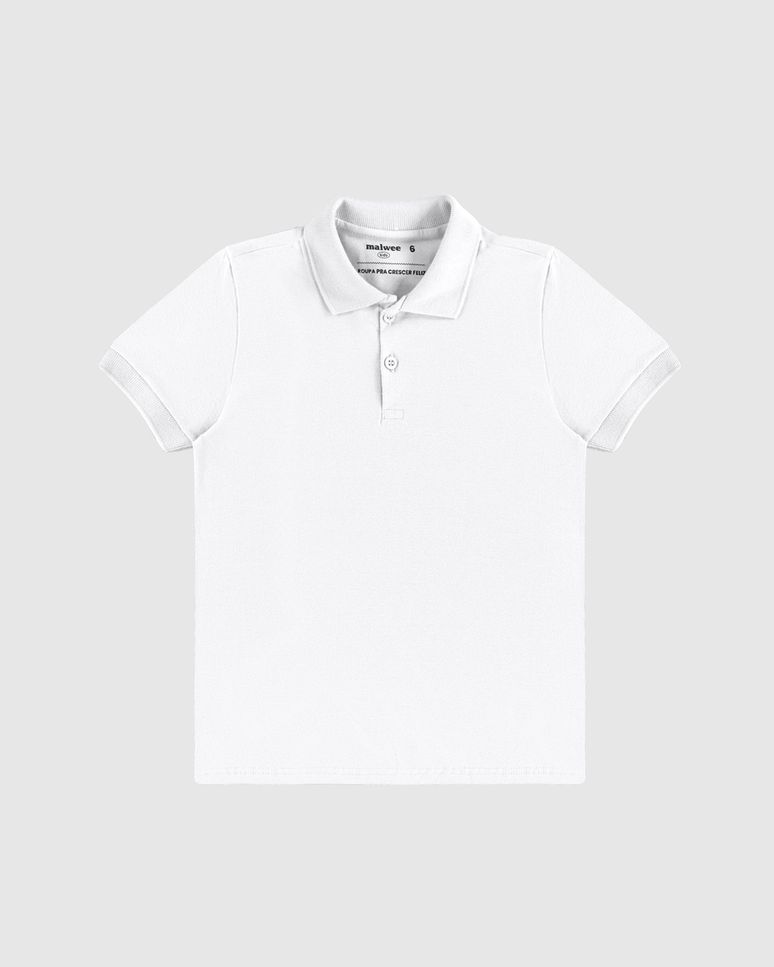 Camisa Polo Infantil Menino Gola Esporte Em Piquet Stretch Malwee Kids