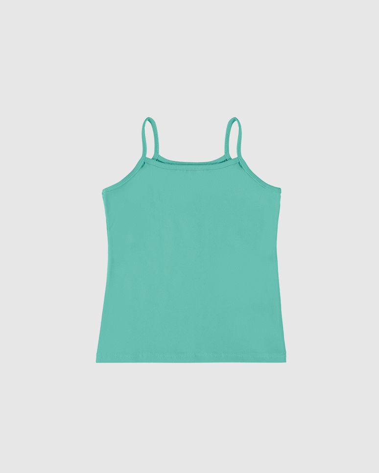 Regata Infantil Menina Alça Fina Em Algodão Malwee Kids