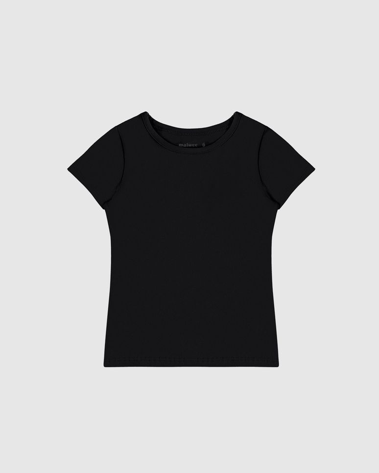 Blusa Infantil Menina Decote Redondo Em Algodão Malwee Kids