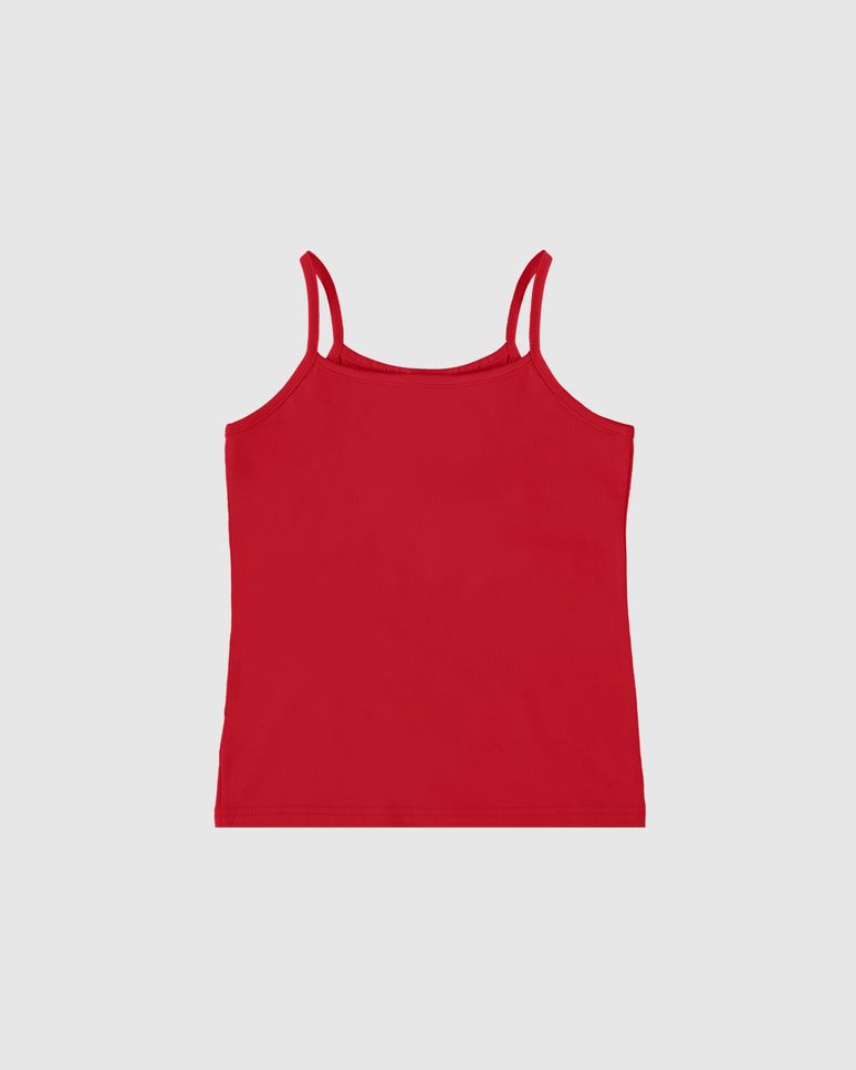 Regata Infantil Menina Alça Fina Em Algodão Malwee Kids