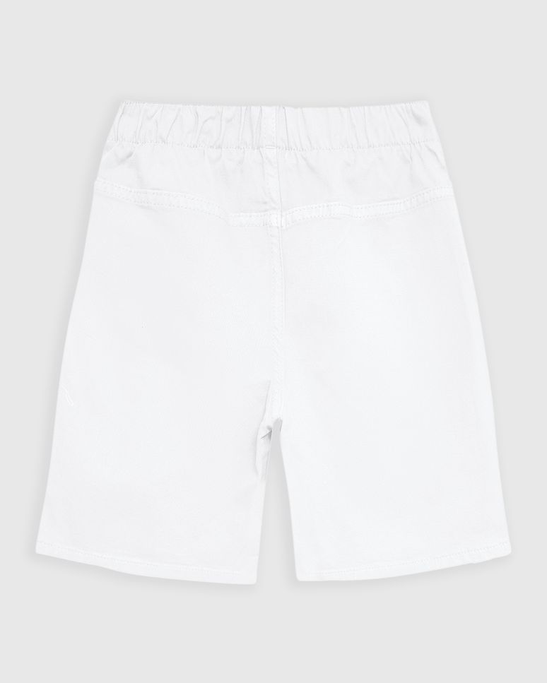 Bermuda Infantil Menino Cadarço Frontal Em Sarja Com Elastano Malwee Kids