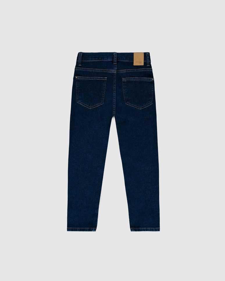 Calça Infantil Menino Slim Em Jeans Moletom Malwee Kids