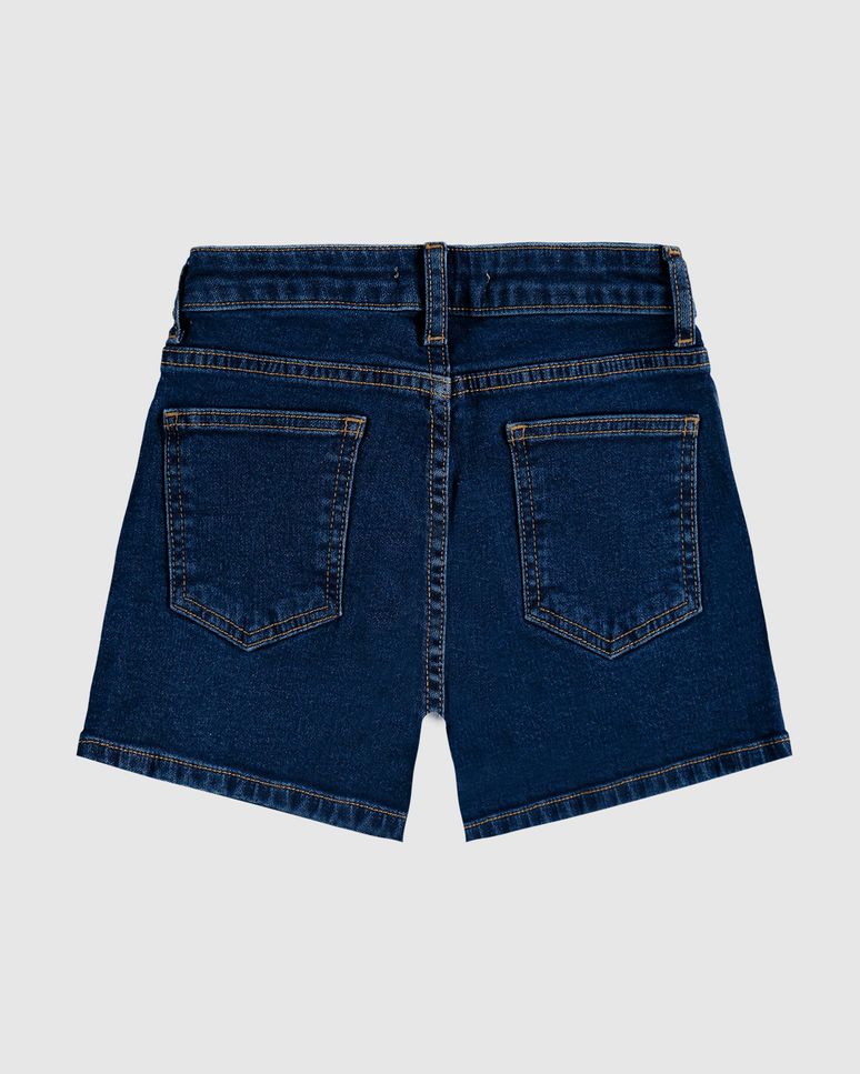 Shorts Infantil Menina Comfort Cintura Média Em Jeans Moletom Malwee Kids