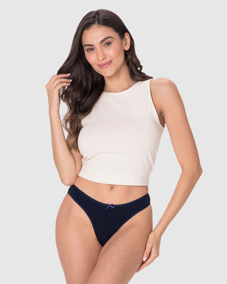 Kit Calcinha Biquíni Em Algodão Com Elastano
