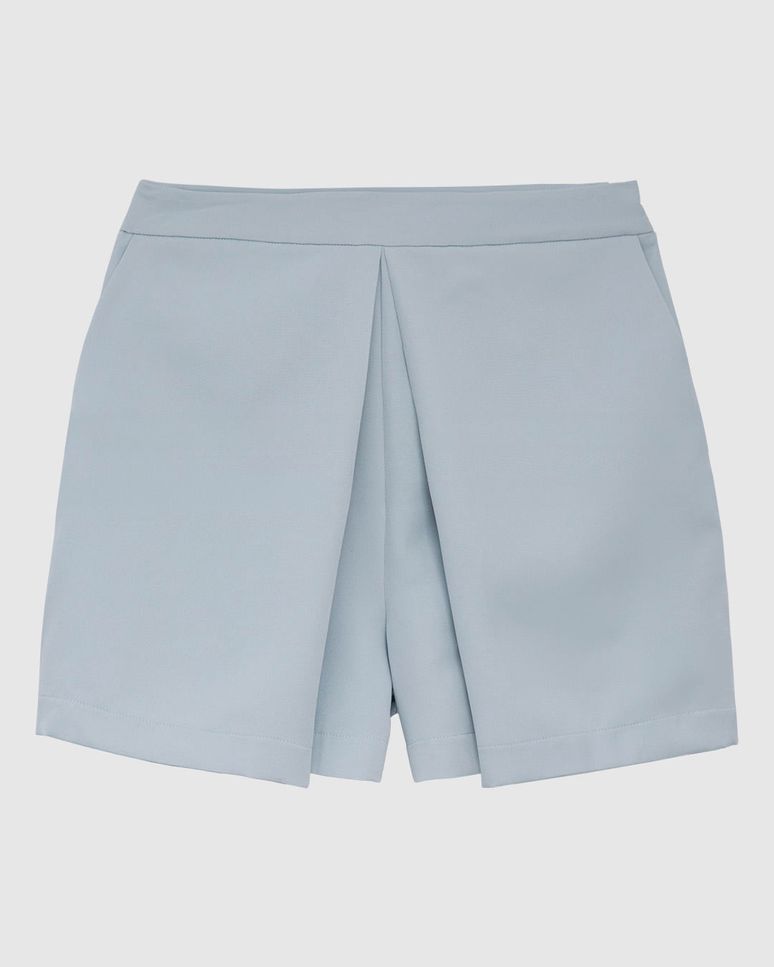 Shorts Saia Feminino Evasê Bolso Faca Em Tecido Alfaiataria - ENFIM
