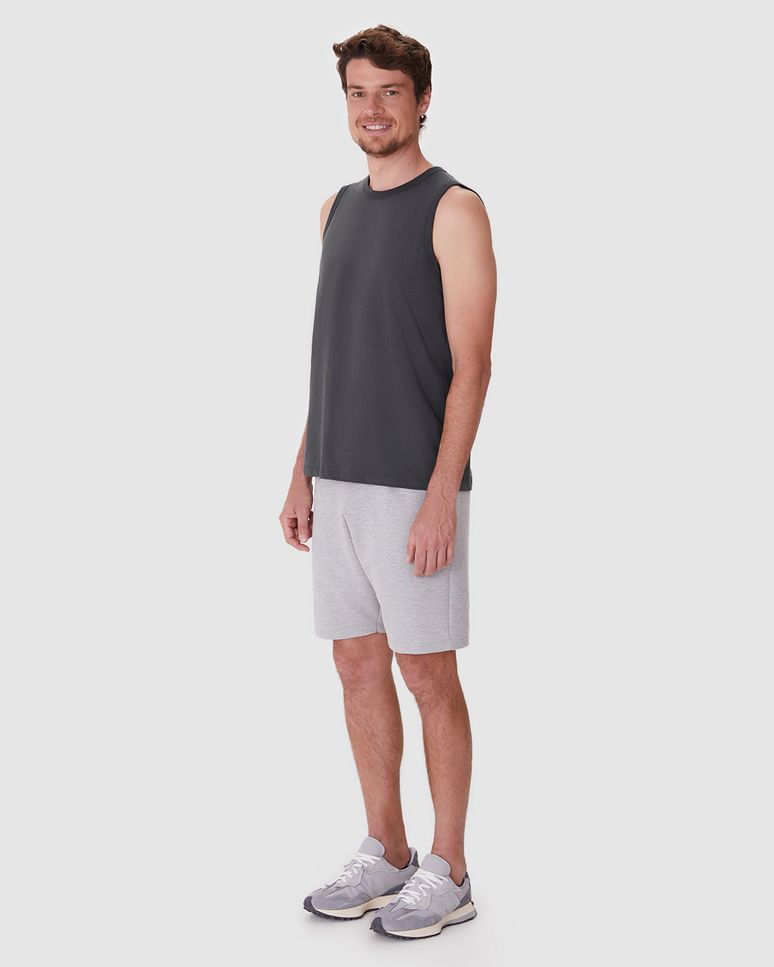 Regata Básica Masculina Cava Ajustada Em Algodão