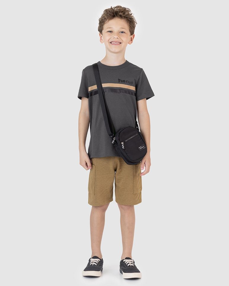 Conjunto Infantil Menino Camiseta Fun Club Em Algodão Malwee Kids