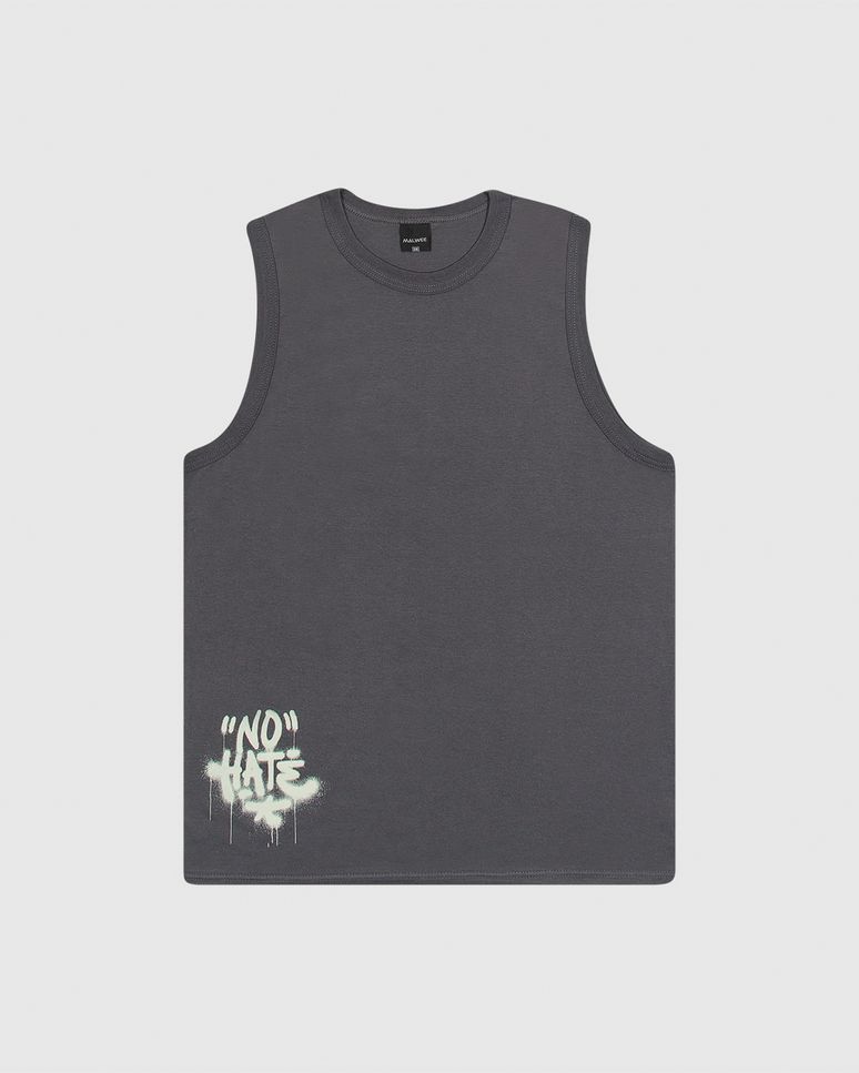 Regata Menino Alça Larga E Estampa Frontal Em Algodão Malwee Kids