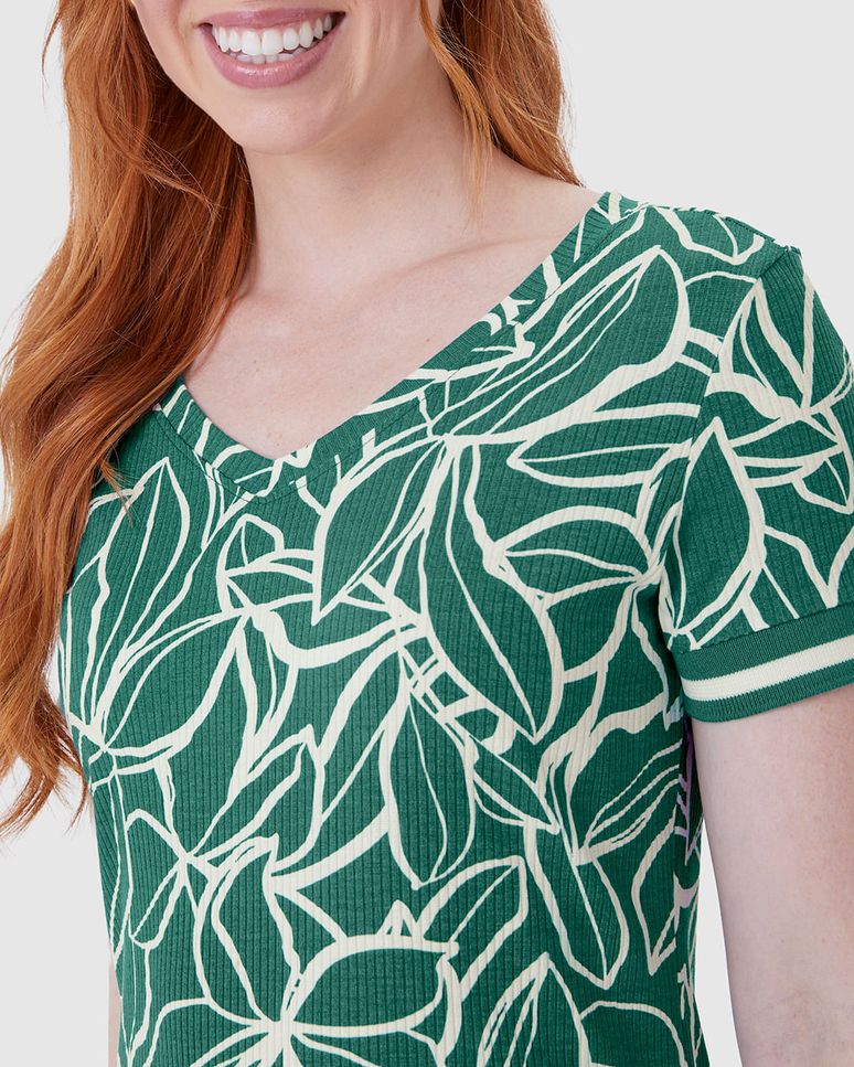 Vestido Feminino Manga Retilínea Em Malha Viscose Canelada