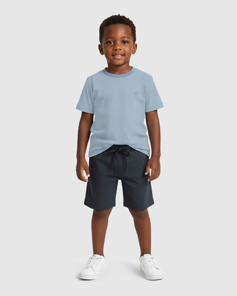 Conjunto Menino Camiseta Athletic Sport Em Malha Texturizada - Carinhoso