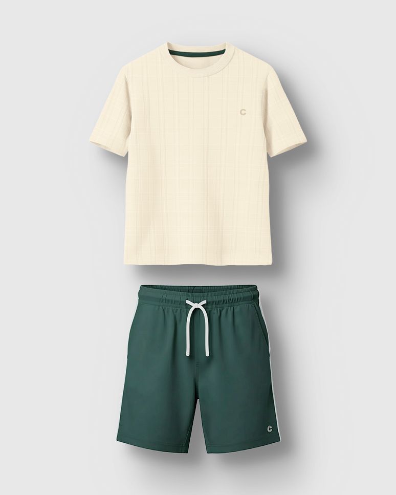 Conjunto Menino Camiseta Athletic Sport Em Malha Texturizada - Carinhoso