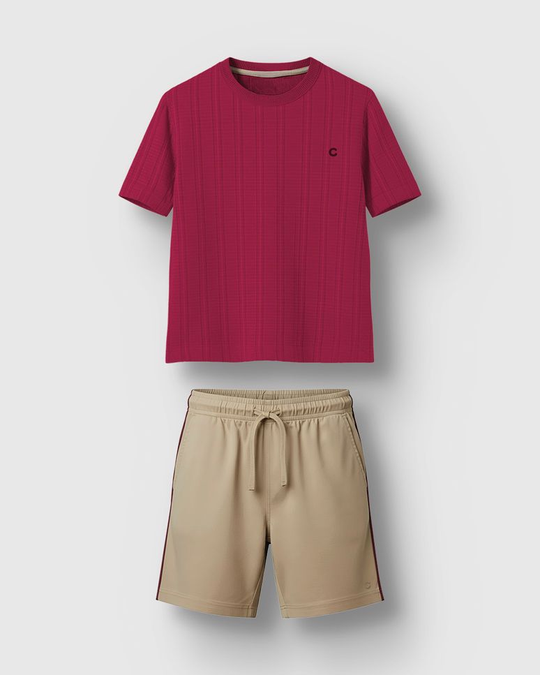 Conjunto Menino Camiseta Athletic Sport Em Malha Texturizada - Carinhoso