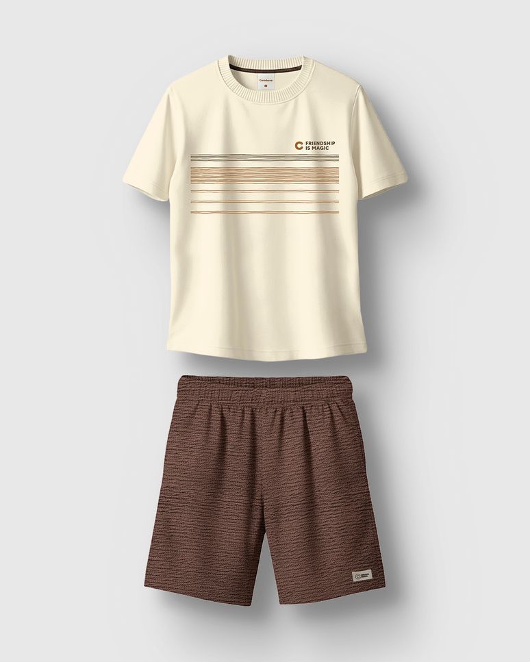 Conjunto Menino Camiseta Friendship Is Magic E Bermuda - Carinhoso